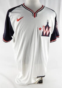 2024 Washington Nationals Eddie Rosario #8 Game Issued White Jersey DC Alt 44 5 - Imagen 1 de 7