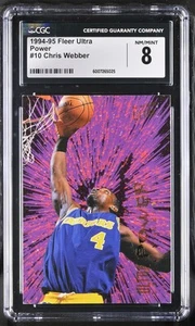 1994-95 Fleer Ultra Chris Webber #10 Power Basketball CGC 8 - Picture 1 of 2