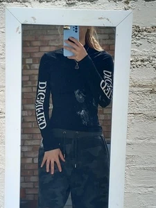 Women's Slim Fit T-shirt Mock Neck Turtle Neck Long Sleeve Top Size 8 (s) - Picture 1 of 7