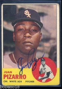 Juan Pizarro signed autographed Auto 1963 Topps card #160 - Picture 1 of 1