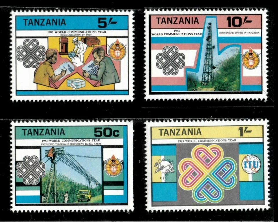 Tanzania 1983 - World Communications Year - Set of 4v - Scott 229-32 - MNH - Image 1 of 1