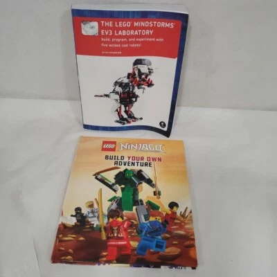 Lego How To Books Building Guides Lot of 2 Ninjago Robots Mindstorms EV3 Lab - Image 1 of 4