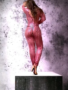 Sexy Disfraz de Halloween Brillante Metal Body Ver-Through Drag Robot $48 - Imagen 1 de 14