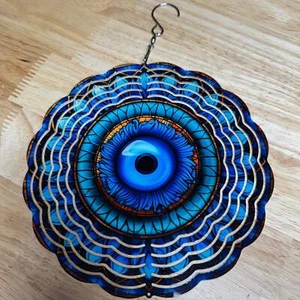Evil Eye 8" Wind Spinner - Picture 1 of 8