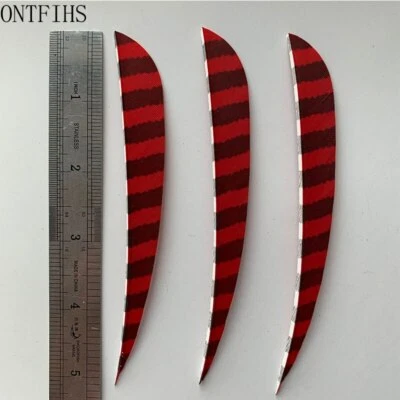 36Pcs 5Inch Parabolic Striped Arrow Fletching Feathers Fletches RW - Image 1 of 4
