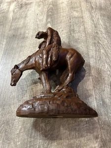 Vintage End Of The Trail by Red Mill Mfg Sculpture American Indian Man On Horse - Picture 1 of 9