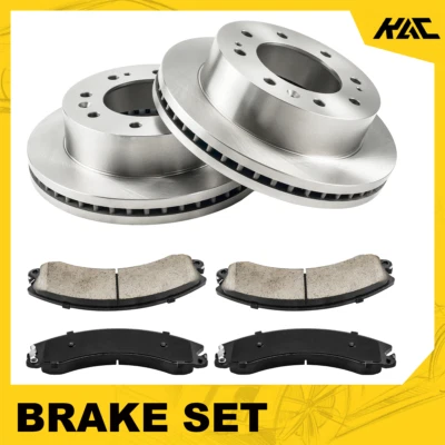 Rotores de disco delanteros + pastillas de freno para Chevy Silverado Sierra 2500 3500 HD 2011-2019 Foto 1 de 4