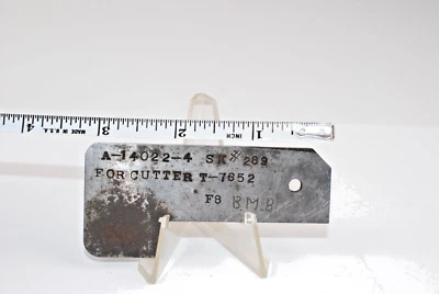 Calibre de máquina vintage A-14022-4 SR#289 para cortador T-7652 Foto 1 de 2