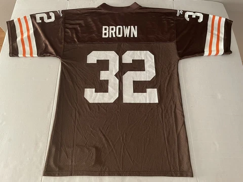 Jim Brown Cleveland Browns Reebok Brand Jersey Size Adult Medium Cover