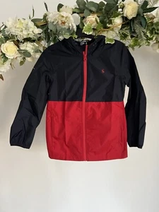 JOULES Arlow Packable Raincoat Age 2 & 10 Navy Red Breathable Waterproof NEW - Picture 1 of 16