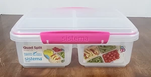 Sistema Lunch Box 4 partitions, Clear - Picture 1 of 7