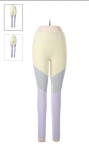 Outdoor Voices ⅞ Spring Leggings Small Purple Yellow Grey - Picture 1 of 4