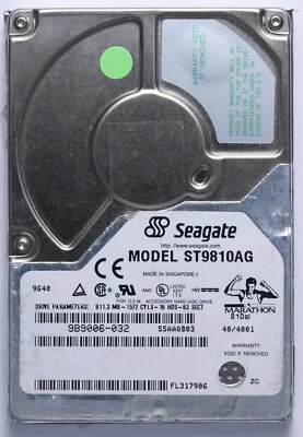 Seagate 811MB IDE 2.5" Laptop HDD Model ST9510AG P/N 9B9006-032 - Image 1 of 2