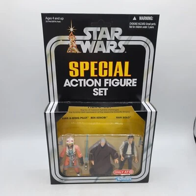 Star Wars Target Exclusivo Paquete de 3 JUEGO DE HÉROES - Luke X-Wing Ben Kenobi Han Solo NUEVO Foto 1 de 2