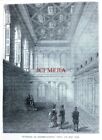 Interior Of Haberdashers Hall Antique 1890S Old London Print  663 149