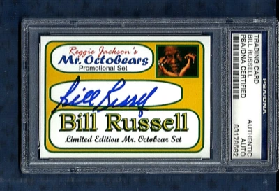  "BILL RUSSELL HOF PSA/DNA Certified Autograph  not fleer  " Celtics Legend " - Image 1 of 2