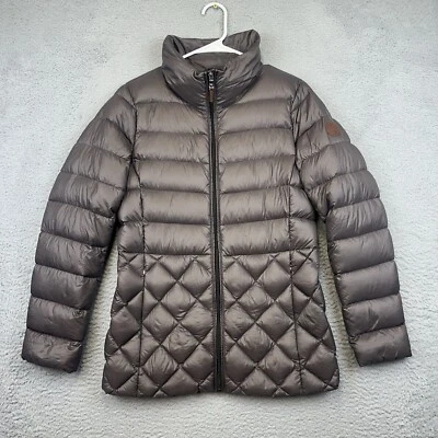 Lauren Ralph Lauren Down Jacket Womens Small Brown Quilted Puffer Equestrian  - Image 1 of 4