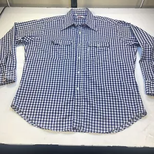 Vintage LEVI'S Levis Big E Made in the USA Western Cowboy kariertes SHIRT 17 XL - Bild 1 von 7
