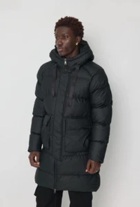 Men's Casual Water Resistant Quilted Longline Padded Winter Puffer Coat - Picture 1 of 6