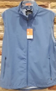 St. Johns Bay Performance Prep Mens M WindProof Water Resistant Jacket Vest Blue - Picture 1 of 7