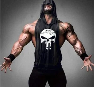 Hombres Gimnasio Stringer Camisa Fitness Camiseta sin mangas Chaleco de algodón Culturismo Stringer Sudadera con capucha - Imagen 1 de 12