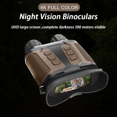 Infrared Full Color Night Vision Binoculars 4K HD Camera 8x Digital Zoom - Image 1 of 4