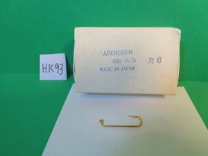 Aberdeen Gold Jig Hooks, Size 6, 1 Box, 100 Hooks, Japan (New) - Picture 1 of 6