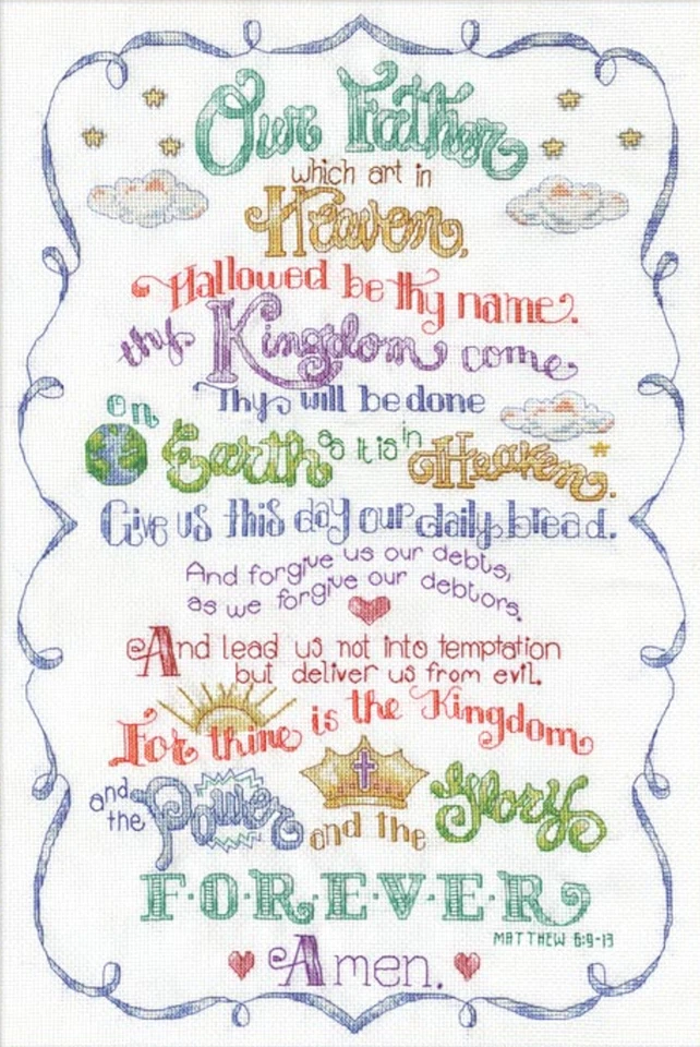 Design Works 2974 Lord's Prayer Counted Cross Stitch Kit 12 by 18 Inches