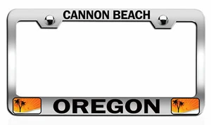 CANNON BEACH OREGON Surfing Acero Placa Marco Coche SUV G18 - Imagen 1 de 1