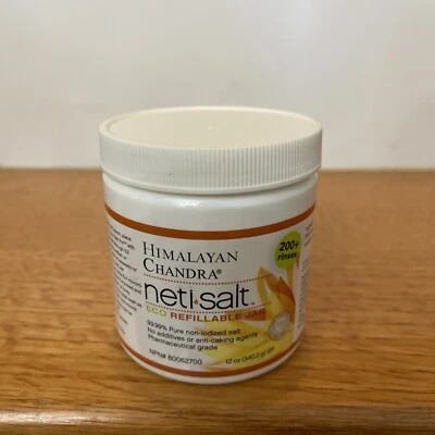 Himalayan Chandra Neti Salt Eco Refillable Jar 12 oz 200+ Rinses Exp 06-2026 New - Image 1 of 4