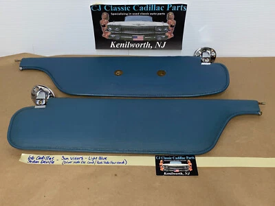 OEM 66 Cadillac Sedán Deville parasol izquierdo y derecho con bisagras - azul claro Foto 1 de 4