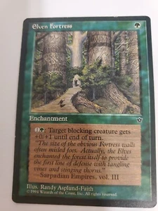 MTG Magic The Gathering Card Elven fortressEnchantment Green  Fallen Empires  - Picture 1 of 2