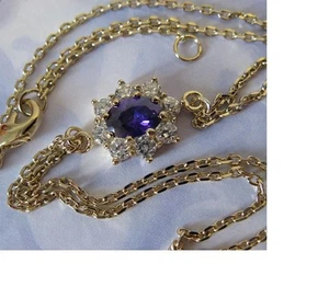 Dolly-Bijoux Bracelet Main Fleur Marquise Améthyste 13mm Plaqué Or 18K 20cm Max - Picture 1 of 2