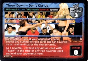 WWE: Throw Down, Don't Kiss Up [Played] card type Mid-match Action Raw Deal Wres - Picture 1 of 1