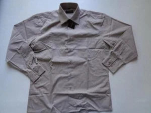 Neu Vincenzo Collection hellbraun geknöpftes Langarmshirt Gr. 15 15 1/2 M - Bild 1 von 3