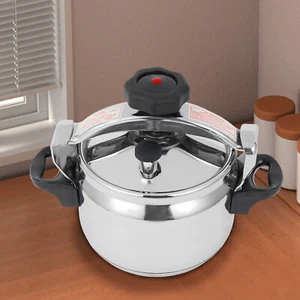 Aluminum 3L 3.17 Quart Mini Pressure Cooker Pressure Canner Steaming 35kpa USA - Picture 1 of 24