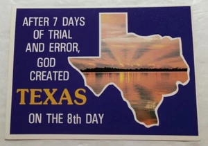 God Created Texas On The 8th Day. Postcard (H2) - Picture 1 of 2