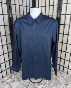 Calvin Klein Athletic Holiday Mens Dress Shirt Night Sky Size L Button Up NWT - Picture 1 of 14