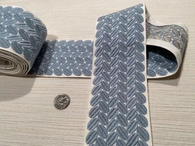 Cinta SCHUMACHER 70653 Berkeley Sky 80 % algodón bordada $102 venta al por menor POR COMPRA Foto 1 de 4