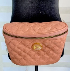 Joy Mangano Gürteltasche Bauchtasche Rosa Gesteppt Leder Neu - Bild 1 von 9