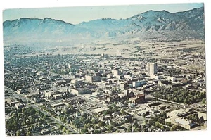 COLORADO SPRINGS Cheyenne Mountain Antlers Plaza Aerial View CO Postcard 1970 - Picture 1 of 2