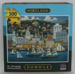Dowdle Puzzle Portland OR 500 Pieces 16 in x 20 in Finished Made in USA - Picture 1 of 7