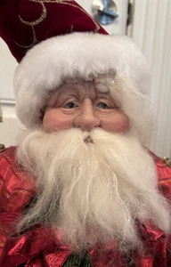 RARE Mark Roberts Collection Santa Standing Atop A Wrapped Gift Entire Hgt 39" - Picture 1 of 15