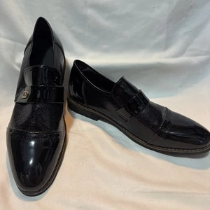 Schwarze elegante Lacklederschuhe Größe 13 HÜBSCH DAN - Bild 1 von 11