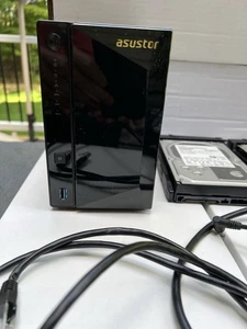 Asustor 2-Bay NAS Enclosure AS4002T With 2 SATA 4TB Drives. Tested - Picture 1 of 6
