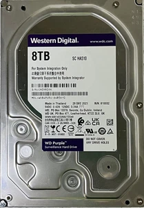 8Tb Western Digital WD84PURU-64B5AY0 3.5" Purple Surveillance SATA HDD - Afbeelding 1 van 2