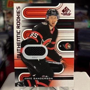 2022-23 Upper Deck SP Game Used Authentic Rookie Jake Sanderson RC Jersey Relic - Picture 1 of 2