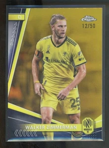 2024 Topps Chrome MLS WALKER ZIMMERMAN #76 Gold Refractor /50 Nashville SC - Picture 1 of 2