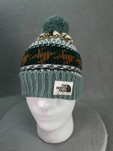 The North Face Fair Isle Gorro Puños Toque Tejido Sombrero Pom Mallard Azul Esquí Nieve - Imagen 1 de 21