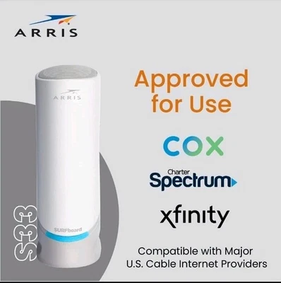 ARRIS S33 SURFboard DOCSIS 3.1 Multi-Gigabit Cable Modem 2.5 Gbps Ethernet Port - Image 1 of 4